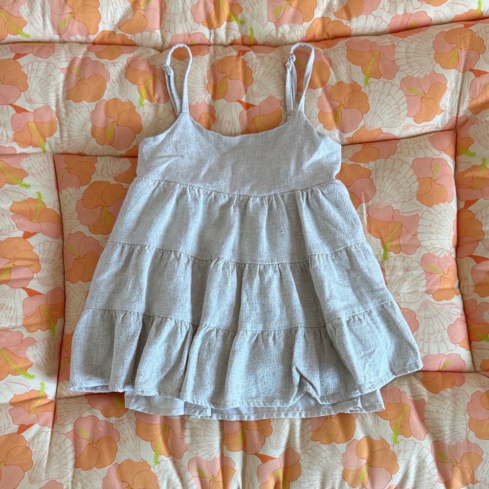 Little Bipsy Gray Tiered Kids Dress